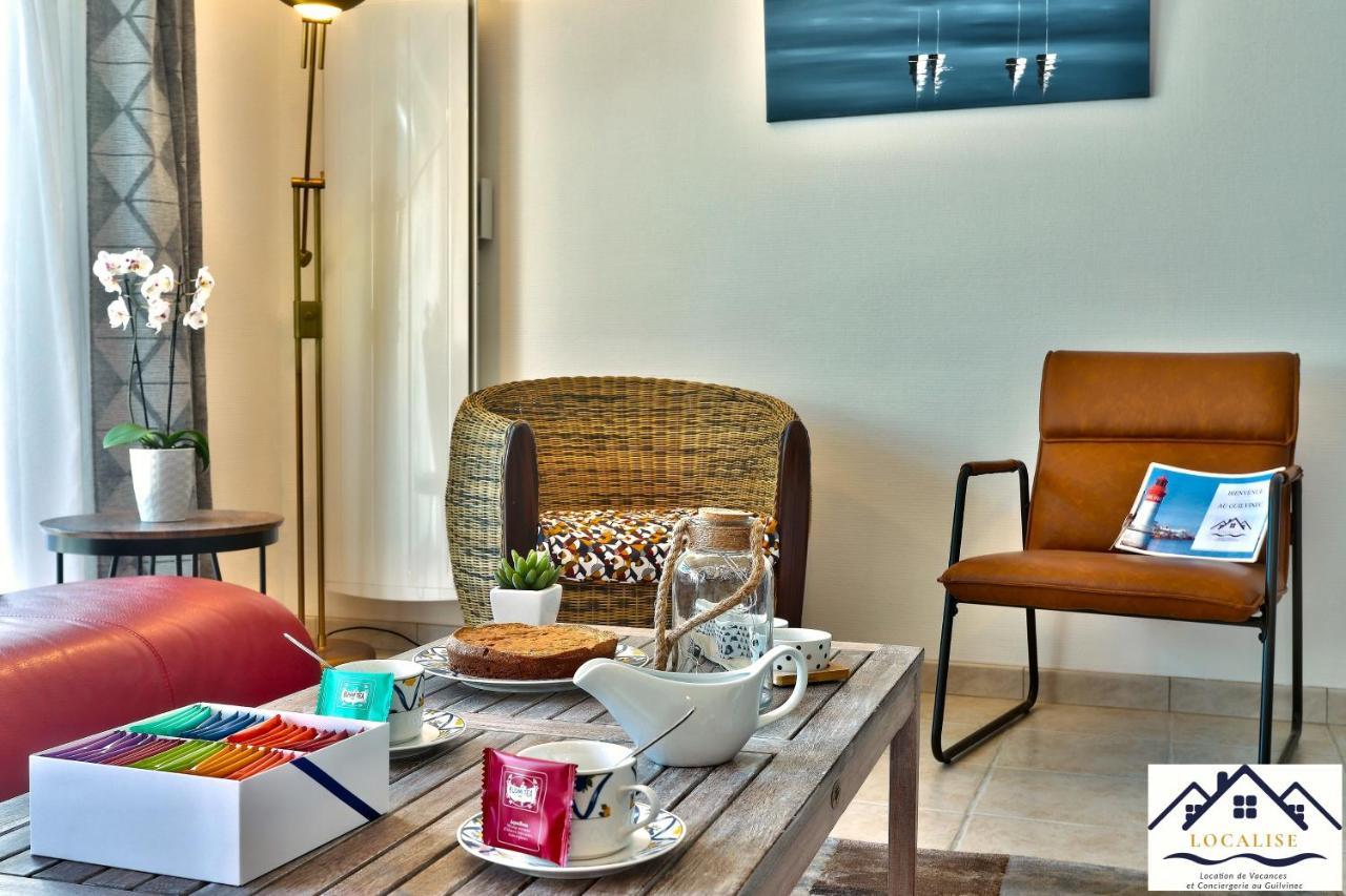 Localise - M3A La Maison Du Pecheur Au Guilvinec - Chambres Vue Mer - A 20M De La Mer Situee A La Pointe De Men Meur - Tout A Pied, Plage, Port, Centre, Commerces, Marche - Wifi Inclus - Linge De Lit Inclus - Jardin Clos - En Option , Menage Et Servi 외부 사진